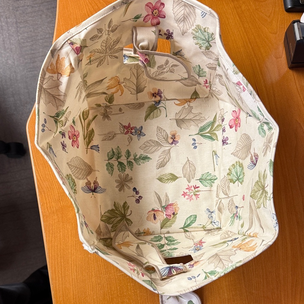 Longaberger small storage solutions basket liner in Botanical Fields.